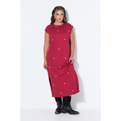 Robe midi oversize jersey, cœurs floqués STUDIO UNTOLD