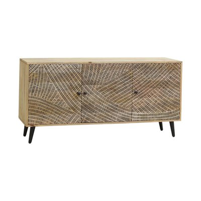 Buffet en manguier gravé et métal SAVAGE AUBRY GASPARD