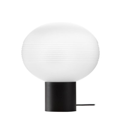 Lampe De Table Verre Opale Et Metal Amar MILLUMINE