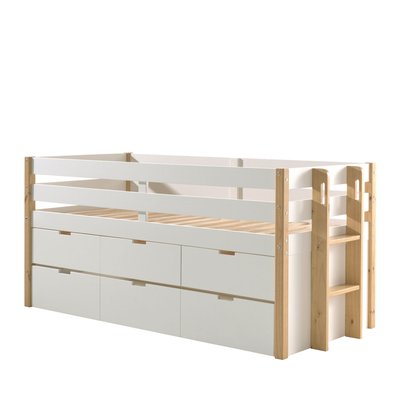 Lit enfant banquette 4 tiroirs en bois 90x200cm - TOURCO DRAWER
