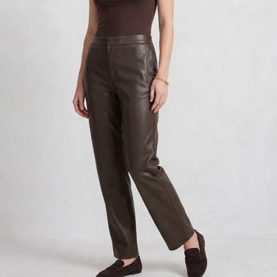 Pantalon cigarette simili-cuir avec ceinture semi-élastique JORDANA ARTLOVE