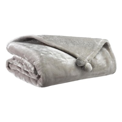 Plaid Tender Pompons VIVARAISE