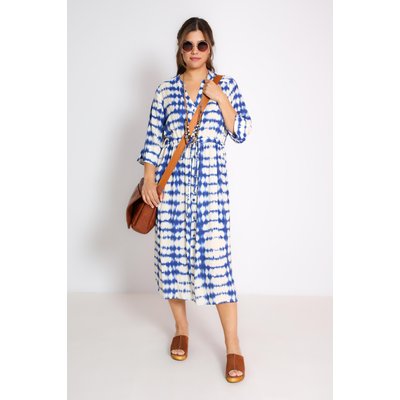 Robe longue en viscose imprimée tie and dye JEAN-MARC PHILIPPE