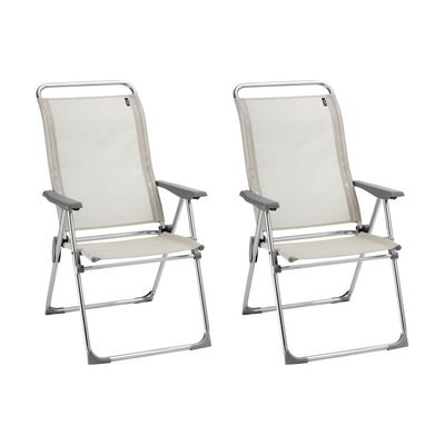 Lot de 2 fauteuils pliants - ALU CHAM LAFUMA MOBILIER