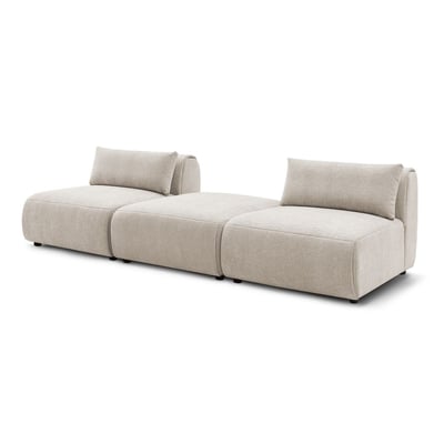 Canapé modulable 3 places en tissu texturé, JEANNE BOBOCHIC