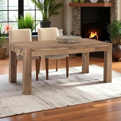 Table à manger extensible en chêne massif style contemporain 180/280cm FJORD PIER IMPORT