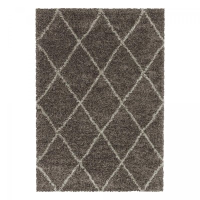 Tapis rond berbère tissé motifs ethno-chic SHAGGY A UN AMOUR DE TAPIS