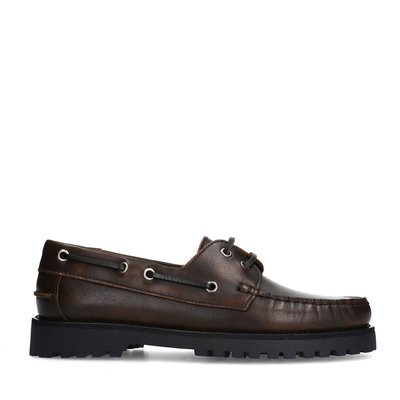 Boat shoes en cuir, Chaussures à lacets en cuir SACHA