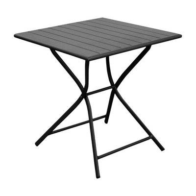 Table de jardin carrée en aluminium 2 personnes Globe Graphite PROLOISIRS