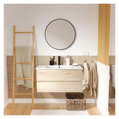 Meuble simple +vasque+robinet+miroir SORRENTO MOB IN