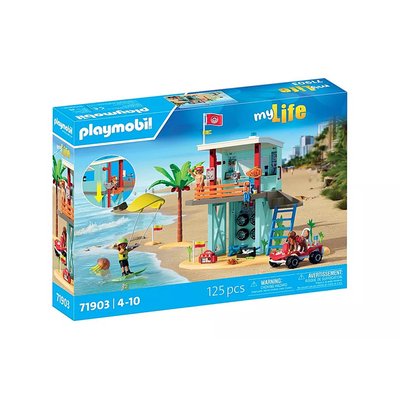 Poste de secours & voiturette de plage PLAYMOBIL
