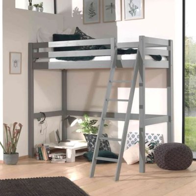 Lit mezzanine en bois massif TERRE DE NUIT