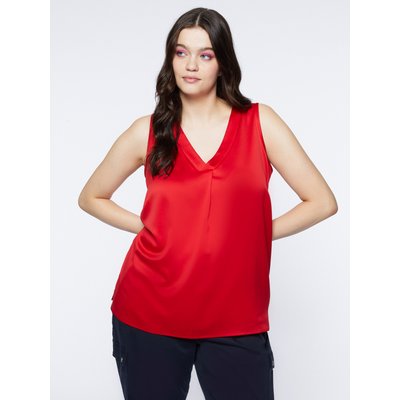 Top avec devant en satin et dos en jersey FIORELLA RUBINO