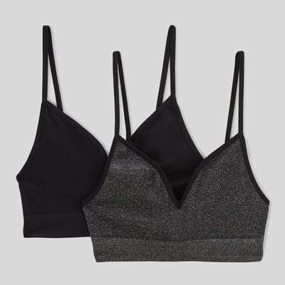 Lot de 2 brassières sans coutures avec fils métallisés MONOPRIX