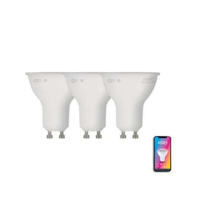 Pack De 3 Spots Led Connectés, Culot Gu10, Variation De Couleur XANLITE