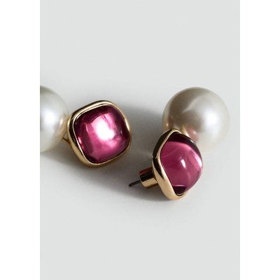 Boucles d’oreilles pendantes perle combinées MANGO