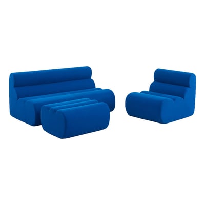 Canapé compressé modulable tissu 3 places avec repose pied NOVA SWEEEK