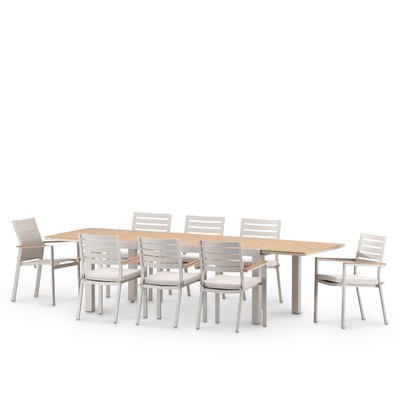 Salon de jardin, 8 chaises, OSAKA DEFORA HOME