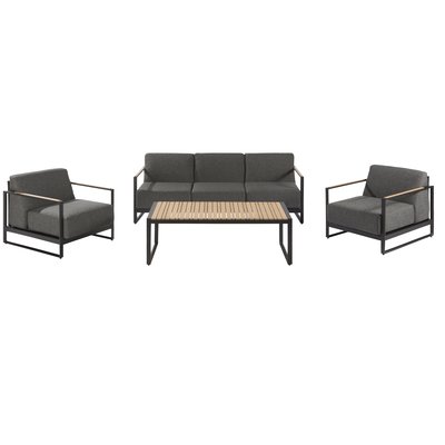 Salon de jardin en aluminium 5 personnes, NOXIA NATERIAL