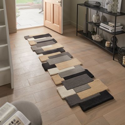 Tapis de couloir graphique en laine COLLAGE FLAIR RUGS