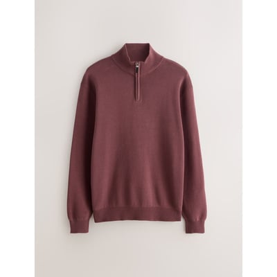 Pull regular à col zippé haut de gamme NEXT