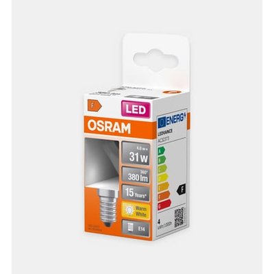 Ampoule Led Sphérique Clair Filament Argentée - 31w - 380 Lm - E14 Blanc Chaud OSRAM