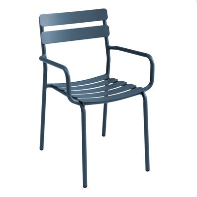 Chaise de terrasse avec accoudoirs en aluminium, ALMADA OVIALA