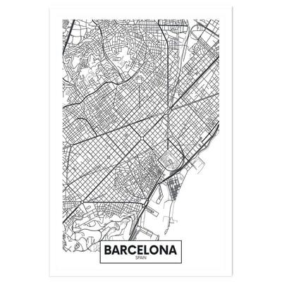Affiche graphique barcelona spain HEXOA