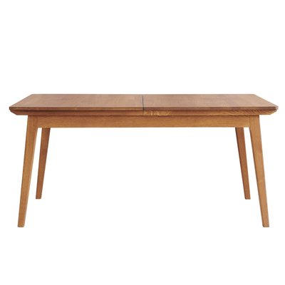 Table à manger extensible en bois massif noir 6/12 places L160/240 - MALLET HELLIN, DEPUIS 1862