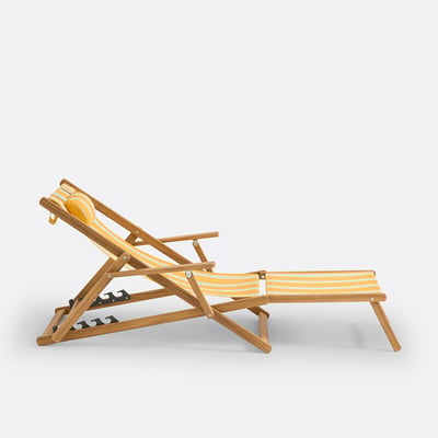 Chaise longue em acácia e tecido, Veniza LA REDOUTE INTERIEURS