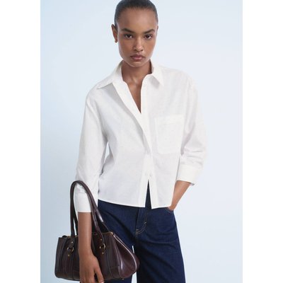 Chemise crop strass MANGO