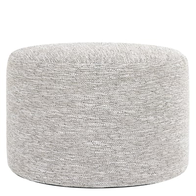 Pouf repose-pieds rond en tissu tissé Oeko-Tex® - MILANO ICON