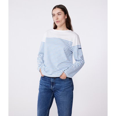 T-shirt marinière en coton manches longues PETIT BATEAU