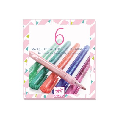 6 marqueurs pailletés - Sweet DJECO
