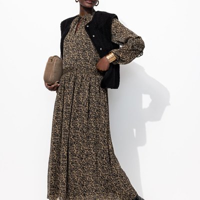 Longue robe en voile fleuri PROMOD