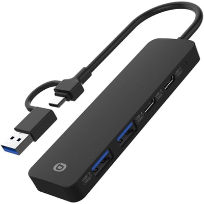 Hub USB C 4 en 1 USB C Noir  - Vr ESSENTIEL B