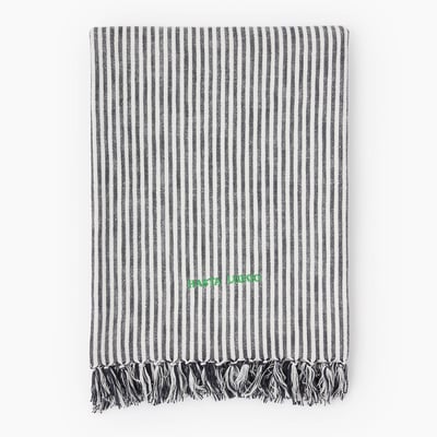 Fouta brodée, 100x180cm, 100% coton BIO MONOPRIX