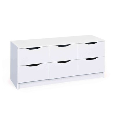 Commode 6 tiroirs en bois TERRE DE NUIT