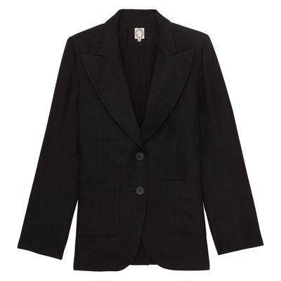 Veste Thadee en lin noir INES DE LA FRESSANGE PARIS