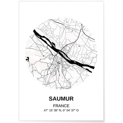 Affiche Carte Saumur L'AFFICHERIE