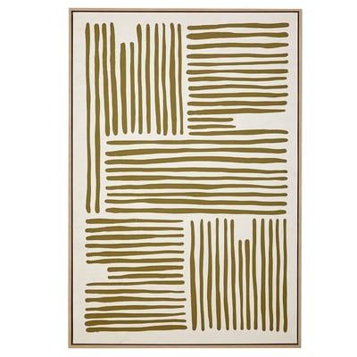 Tableau abstrait beige 80x120cm WADIGA