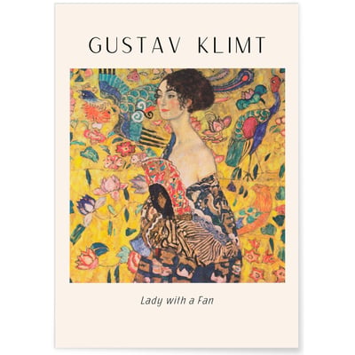 Affiche Gustav Klimt « Lady with a fan » L'AFFICHERIE