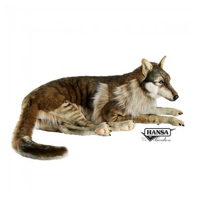 Hansa peluche geante Loup Couché 125cmL HANSA
