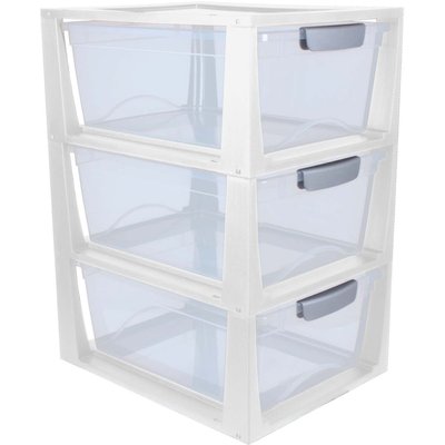 Tiroir de rangement empilable Omega 11L (lot de 3) JARDINDECO