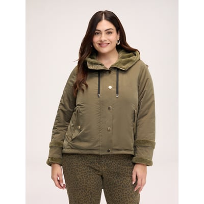 Veste matelassée avec détails en peluche FIORELLA RUBINO
