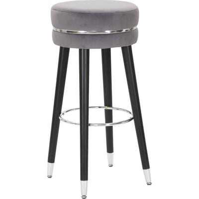 Tabouret de bar en velours pieds métal GLAM RECOLLECTION