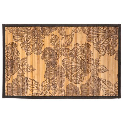Tapis de bain design floral 80x50cm BLACKFLORA 5FIVE SIMPLY SMART