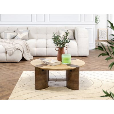Table basse ronde en travertin, CERSEI BOBOCHIC