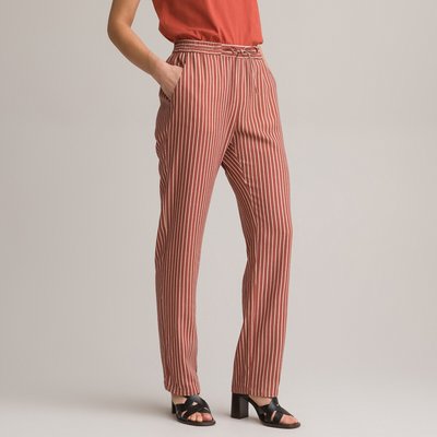 Striped Straight Trousers, Length 30.5" ANNE WEYBURN