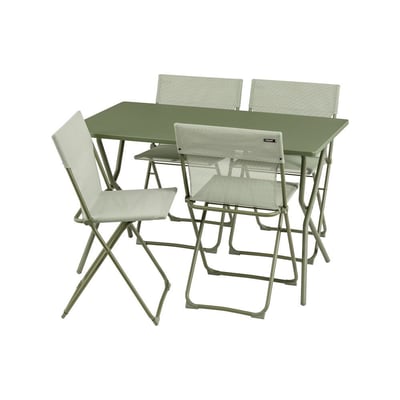 Ensemble 1 table 4 chaises pliantes - BALCONY LAFUMA MOBILIER